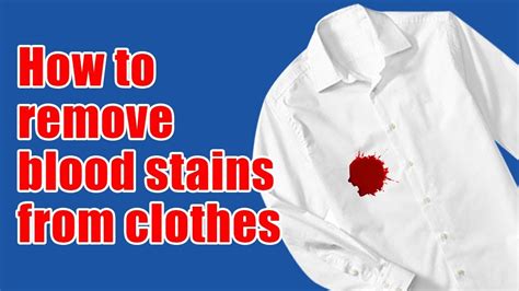 how to fake blood stain clothes|blood in clothing remove guide.